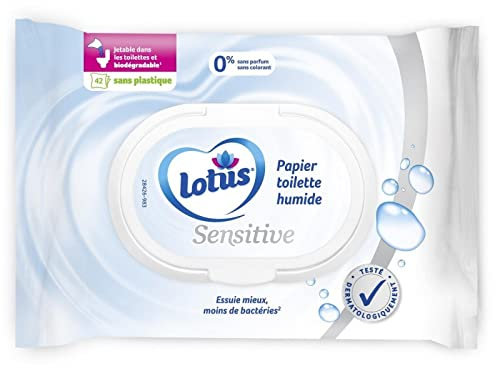 LOTUS - Carta igienica Humide Sensitive X42, confezione da 4