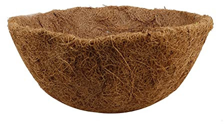 RNCOZE 4 Stück Korbeinlagen Gemüse Kokosnuss Palme Pad Ersatz Kokosnuss Liner 35,6 cm Gartendekoration Kokosfaser Pflanzkorb Liner für Hängekorb