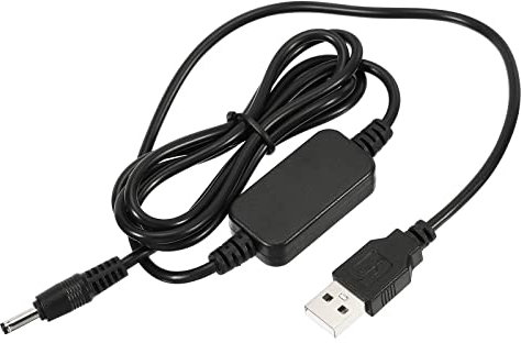 YOKIVE DC 5V a DC 12V USB Step Up Tensione Convertitore, Cavo Alimentazione con DC Jack 3,5mm x 1,35mm,Ottimo per Router,Fotocamera, Auto Guida Registratore (Nero, 9W 2A)