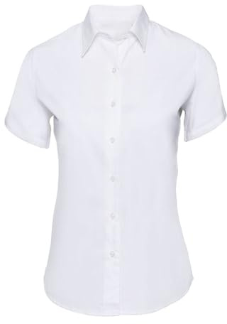 Toocool - Camisa de Algodón de Verano para Mujer, Manga Corta, Elegante, Blusa, Top D-S053 [L, Blanco]