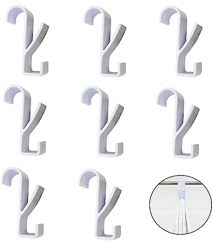 Molyorch 8 Stück Haken Rundheizkörper, Badheizkörper Handtuchhalter, Haken für Handtuchheizkörper, Heizkörper-Haken, für Badetücher, Küchenlappen, Zimmerhut (Weiß)