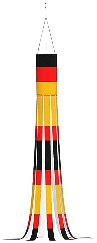 Windsocken mit Deutschland-Flagge für draußen – Dekoration für Feiertage und Veranstaltungen, Urlaubs-Windröhre für Outdoor-Dekoration