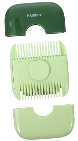 Manueller Haartrimmer mit Kamm, Tragbarer Ponyhaartrimmer für Frauen | ABS und Edelstahl, Sichere Anwendung zu Hause, Grüne Ausführung, für Pony und Spliss bei Damen