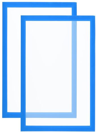 PATIKIL 2 Stück Magnetrahmen, A4 Info-Rahmen selbstklebend Aufklappbarer mit Magnetverschluss bilderrahmen für Postkarte Hinweis Zeichnung, Mattierter Oberfläche, Blau