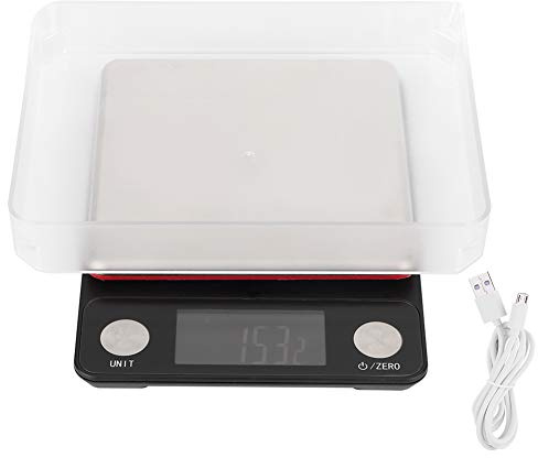 Balance de Cuisine Rechargeable USB de Haute Précision, Balance électronique Multifonctionnelle 5kg 0.1g pour la Cuisine Domestique
