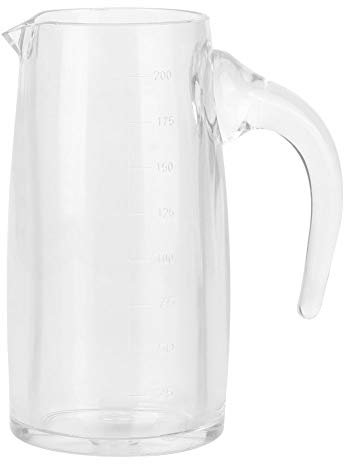 Measure Pitcher, Clear Plastic Pitcher Jug, Clear Juice Container, Leak Proof Hot Cold Water Pitcher, Acrylic Transparent Juice Bottle for Water, Iced Tea, (200ML Graduated Wine