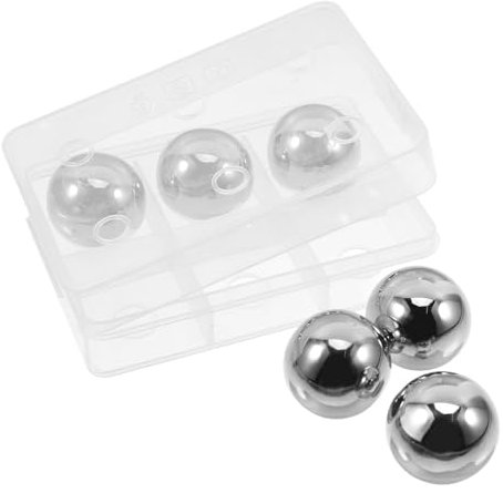 Gatuida 6pcs Stainless Steel Ice Balls Reusable Whisky Ice Cube Mould for Drinks Whiskey Stones for Whiskey