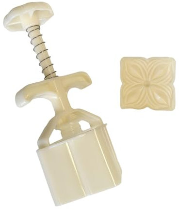 MidAutumn Festival Dessert Maker Square Flower Pattern Dessert Molds Cookie Stamps Hand Press Cookie Dessert Cutter