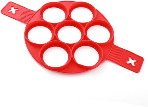 LQIOACU Stampo in silicone per uova fritte, per risparmiare tempo di cottura, stampo isolato per biscotti, stencil da forno per uova fai da te, 1 pezzo