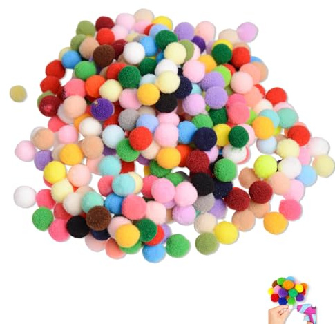400 Pcs Small Pom Poms, Craft Small Poms Ball, Pastel Pom, Mini Pompoms, Tiny Pompoms, Fuzzies for DIY Creative Crafts Decorations Arts Projects