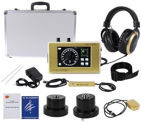 AUTUMFLATGAO Sensor Geófono De Fugas De Agua F-999A, Sensor De Detección De Fugas, Detector De Fugas De Agua Subterránea, Detector De Fugas De Plomería con Auriculares, Sonda Mejorada