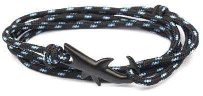 aninu Hai-Armband mit Tracking-App – Hai-Patenschaft als Geschenk für Herren Damen Kinder, Surfer-Wickelarmband Partnerarmband Freundschaftsarmband Paracord, personalisiert, 7 Farben