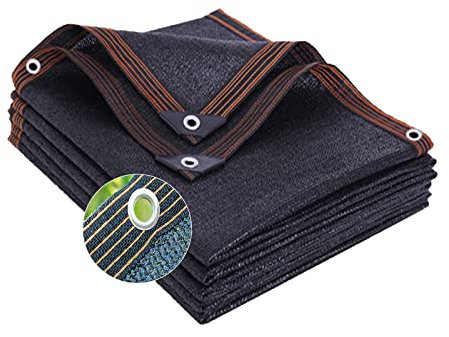 Vela ombreggiante impermeabile personalizzabile, 4 x 8 m, nero, traspirante, per copertura di piante da esterno, serra, pergola, protezione UV, rete ombreggiante
