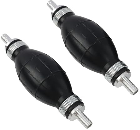 2 PCS 8 mm Pompa Manuale per Carburante, per Benzina Diesel Gasolio, Pompetta Aspirazione per Auto, Barca, Moto, Motore Fuoribordo, Gomma Resistente, Valvole in Metallo, Facile da Usare