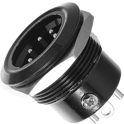 Homoyoyo Prise Audio XLR Broches Borne Mâle XLR Broches pour Support De Montage Connecteur à Souder Audio pour Mixeurs Et Amplificateurs