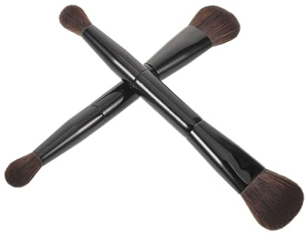 BELLIFFY 2 Stück Multifunktionaler Doppelseitiger Schminkpinsel für Flüssiges Makeup Puder Konturierung und Highlighter Langlebig Leicht Kompakt für Präzises Blenden und Nahtlose Übergänge