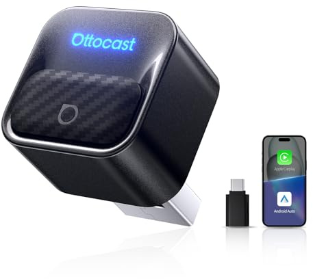 (2026 Upgraded) OTTOCAST 2-in-1 Wireless CarPlay & Android Auto Adapter