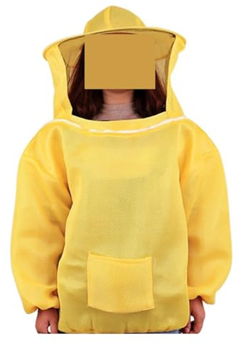 Tuta da apicoltore, Abbigliamento for coltura Abbigliamento protettivo Giacca colorata Tuta Strumenti for alveare for attrezzature for l'coltura coltore(Yellow,L)
