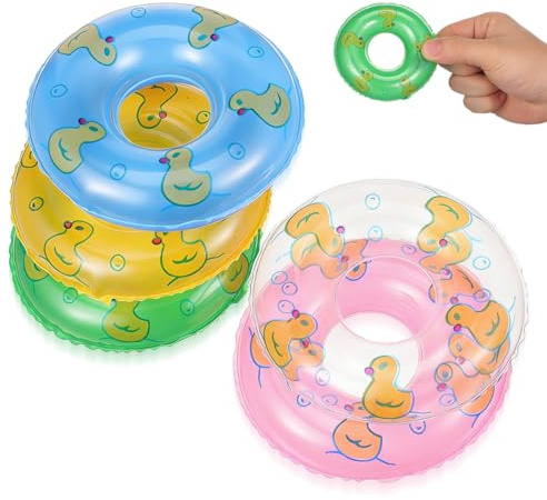 Gadpiparty 5 Stück Mini Schwimmringe 8,5cm - Miniatur Poolspielzeug für Puppenhaus Zubehör - Kleine Schwimmreifen als Party Deko, Foto-Requisite & Badewannenspielzeug - Bunt & Niedlich