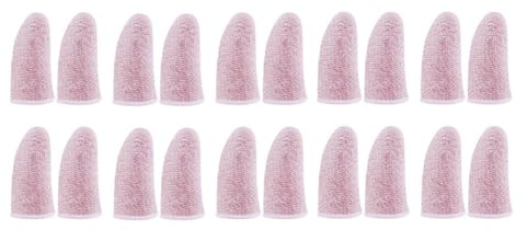 SOIMISS Manchons pour Doigts de Jeu en Fibre de Carbone Rose, Lot de 13 Paires, Anti-Transpiration et Haute Sensibilité, Protège-Doigts Mobiles pour Smartphone, Confort Couleur Aléatoire
