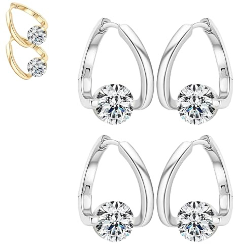 Magnet Ohrringe Damen, 2 Stücke Magnetologie Ohrringe, Germanium Ohrringes für Damen, Magnetische Therapie-Ohrringes zum Abnehmen, Geschenk für Tochter, Mutter, Geschenk, Freundin, Schwester