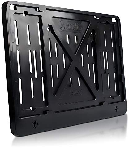 1 Kennzeichenhalter | 340 x 200 mm | Schwarz | LKW & PKW | Quad & SUV | Nummernschildhalter | Kennzeichen-Halterung | Nummernschild-Halterung | Kennzeichen-Rahmen für Geländewagen & Anhänger