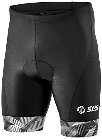 SLS3 Triathlon Hose Herren | Tri Short Herren | Triathlon Shorts | FX Tri Shorts | Gepolstert Schwarz