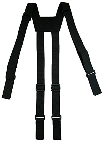 MELOTOUGH Taktiska hängslen polishängslen för arbetskläder med hållbart hängslen ögla upp 5,7 cm, Svart, one size fits most