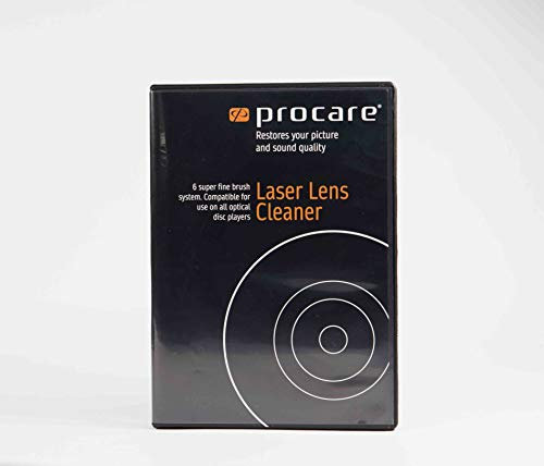 PROCARE Laserlinsenreiniger, Ideal für CD-Player, Optisches Laufwerk, Sicheres und effektives 6-Bürsten-Trockensystem