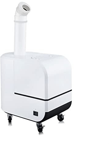 Humidificadores de Aire Humidificador ultrasónico comercial 12L Humidificador de hogares grande con control remoto y ruedas universales, apagado automático sin agua, 1800 ml / h Silencioso Humidificad