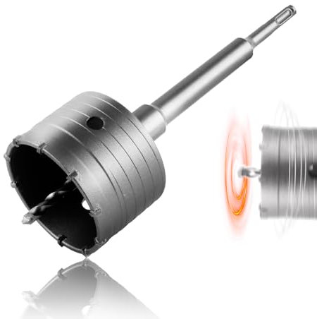 Sierra Corona Perforadora Hormigon 85mm en Ceco con Adaptador SDS Plus Broca para Cemento Ladrillo Piedra Pared