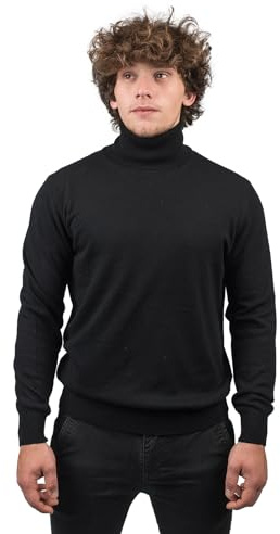 DALLE PIANE CASHMERE Dolcevita Uomo Misto Cashmere Lana - Nero, M