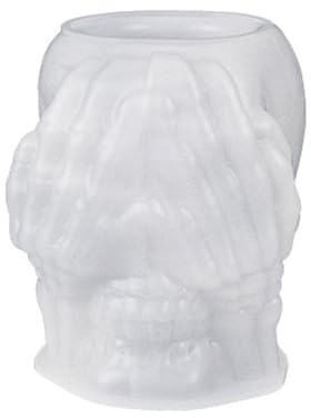 Molde de silicona de 3 estilos de calavera para maceta, resina epoxi, decoración para hacer jabón, resina derretida, adornos de arcilla para decoración del hogar, 3 estilos de adornos de silicona de