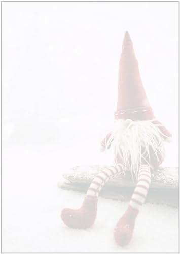 Briefpapier Wichtel DIN A4 - Papier Weihnachten - 20 Blatt - Motiv Nr. 016 | 100g/m²