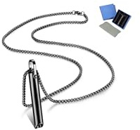 Finrezio Collar de Ansiedad y Respiración para Dejar de Fumar - Para Mujeres y Hombres - Atención Plena y Estrés - Acero Inoxidable - Práctica de Respiración - Regalos
