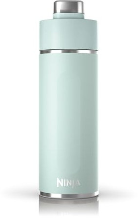 Ninja Thirsti Water Bottle and Flask 700 ML With Leak-Proof Lid, Designed For Carbonated, Hot & Cold Drinks, Ideal For Travel & Sports, Triple Insulated, Stainless Steel Bottle, Mint, DW2401EUUKMT