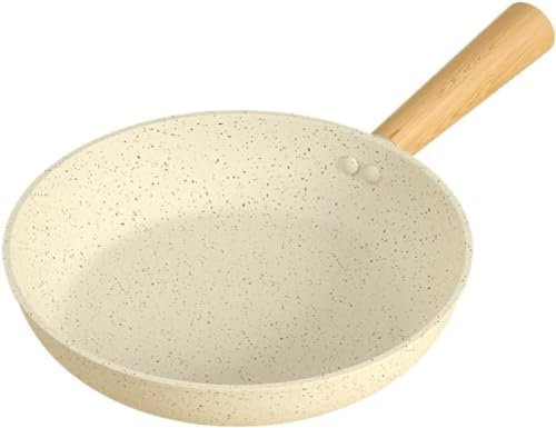 LRTYZBD Padella antiaderente, padella antiaderente in pietra, padella piatta con rivestimento in granito, migliore padella antiaderente per omelette con manico morbido al tatto, diametro della bocca
