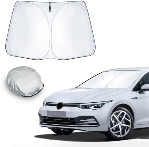 CDEFG Kompatibel mit VW Golf 8 MK8 GTI GTE GTD R 2020-2024 2025 Sonnenschutz Abdeckungen Frontscheibe Sonnenschirm Die Vordere Schallwand Windschutzscheibe Auto Sonnenblende Golf 8 Zubehör