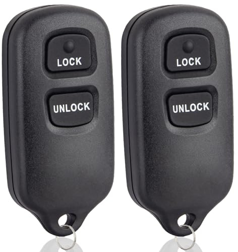 Key Fob Keyless Entry Remote Control Compatible with Toyota Tundra Rav4 Highlander Celica Echo Yaris Prius FJ Cruiser/Scion xA xB Car Key Replacement for HYQ12BBX HYQ12BAN 2 Packs