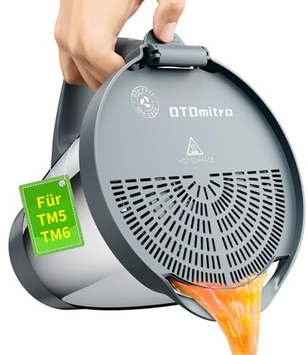 OTOmitra Ausgusssieb für Thermomix TM6 TM5, BPA freies Nudelsieb, Abgießhilfe für Thermomix Zubehör, Abgießsieb für Gemüse und Obst, Hilfe Wiegeteller, Gemüsesieb Spülmaschinenfest