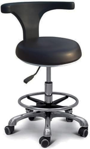 Zahnarzthelfer-Hocker, Um 360° Drehbarer Sattelhocker Aus PU-Leder, Langlebig Und Stabil, Mit Armlehne, Höhenverstellbarer Zahnarzt-Medizin (B2)