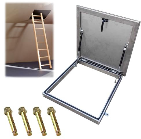 Roof Skylight Covers for Outside Home, Roof Hatch Lid for Basement/ Manhole/ Emergency Access/ Cellar 304 Stainless Steel, No Leakage Attic Exit Lid with Rubber Seal Strip(LXW-95x85cm/37.4x33.5in)