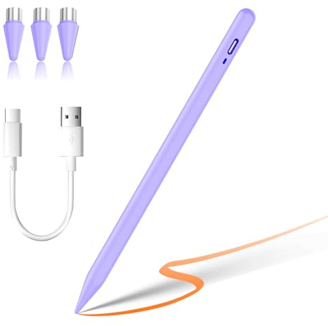 Tablet Stift für Android/iOS,35 Min Schnellladung Touchscreen Stift,Lila | Stift für Tablet mit 3 Tips,Stylus Pen Android for iPhone/Samsung/Huawei/Lenovo/Vivo/Mi Tablets&Handys for Writing/Drawing