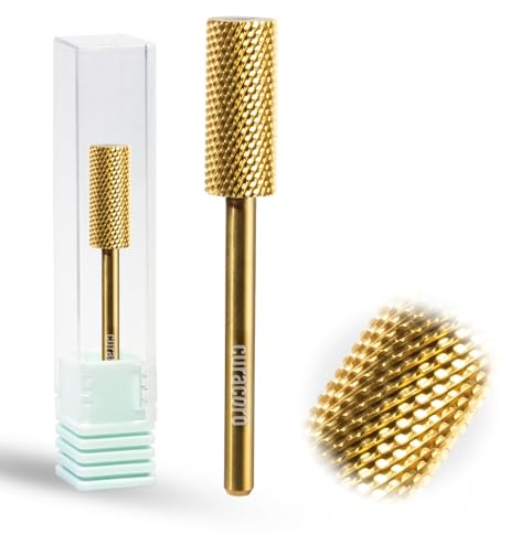 CURACORO Brocas para Uñas de 3/32'', Broca de Carburo de Barril Pequeño(Fina) para Un Acabado Profesional, Elimina, Pule Y Abrillanta Suavemente Las Uñas de Gel, Manicura, Pedicura Y Decoración de Uña