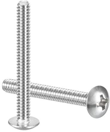 QUARKZMAN Quantità 50#6-32 x 1-1/4 Vite A Testa Bombata Phillips | Filettatura Completa, Acciaio Inossidabile 304 18-8, Guida Phillips