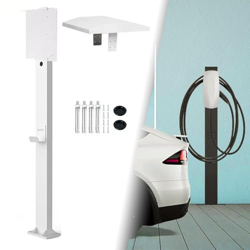 ZoRHac Outdoor-Ladestation for Elektrofahrzeuge mit Wetterschutzhaube – Widerstandsfähiger Ladesockel for Elektrofahrzeuge for verbesserte Haltbarkeit und Leistung (Schwarz)(White)