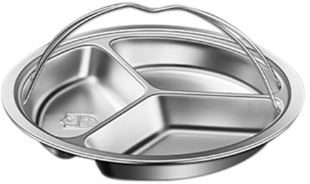 Panier à vapeur de cuisson multifonction - Insert de plateau sectionné, sans récipient à vapeur BPA | Manipulation d'ascenseur confortable avec design anti-brûlure pour une préparation saine des repas