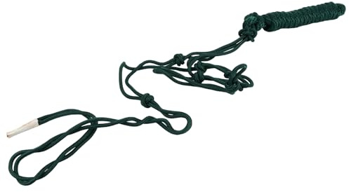 Qukaim Seilhalfter Multi Knoten, sicheres tragbares Weben Polyester Pferdehalfter für Training und tägliches Fahren, grün, Zugseilhalfter, Pferdeseilhalfter