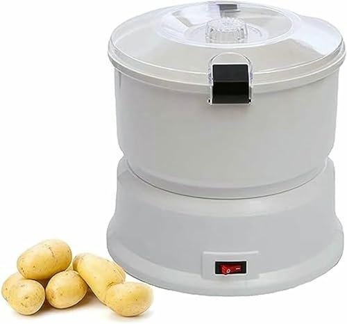 Pelador eléctrico de patatas – Pelador automático de verduras y frutas, máquina giratoria fácil de usar para patatas, zanahorias y más