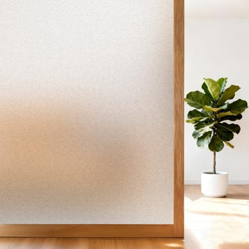 shinfly Opaca Pellicola per Vetri Finestre Privacy, Pellicola Adesiva per Vetri Elettrostatica 44.5x200cm, Protettiva anti-UV, Window Film Adatto per Ufficio Bagno Camera da Letto Soggiorno Cucina